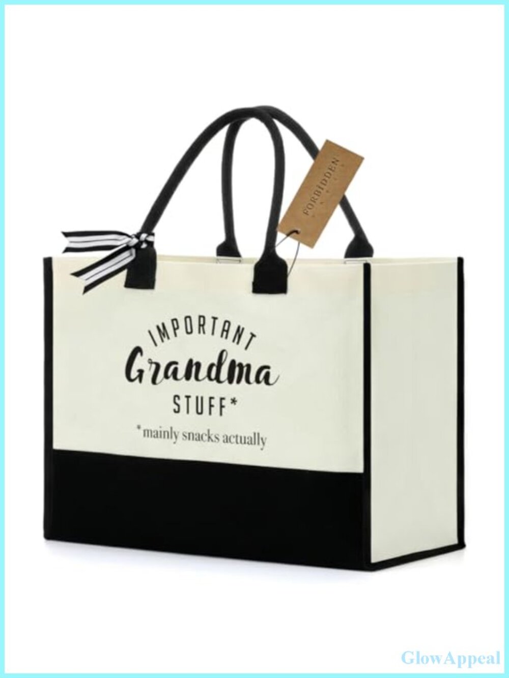 Heavy Duty Cotton Canvas Tote Bag for Women - Large Reusable Shoulder Bag for
